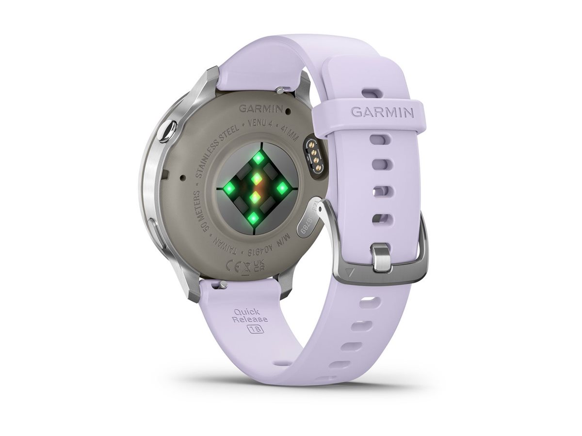 Garmin Venu 4 Smartwatch 41mm 1,2" AMOLED 8 GB GPS Periwinkle, Silber