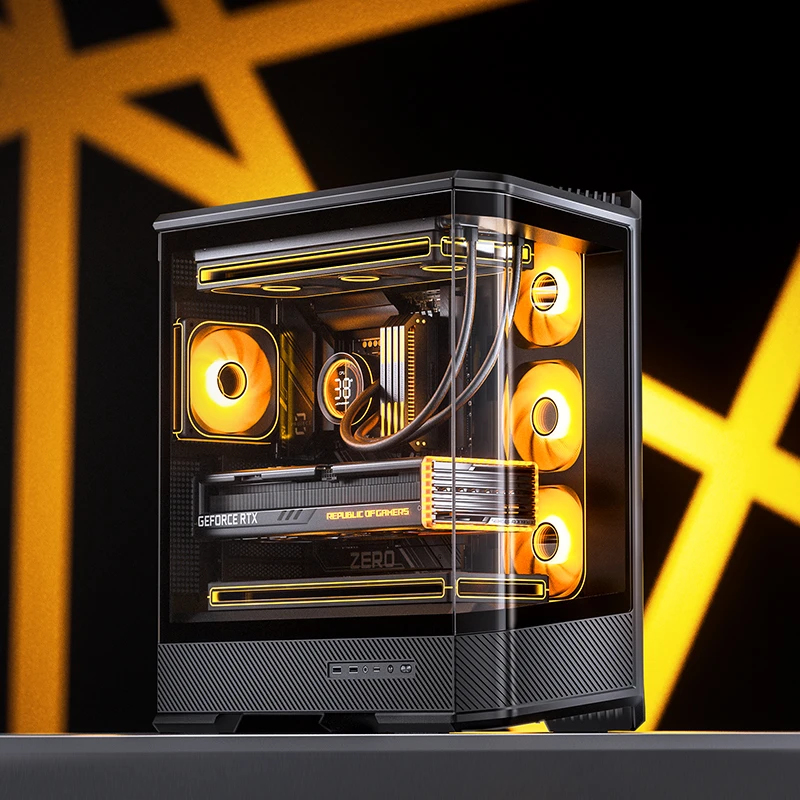 Jonsbo D400 Midi Tower ATX Tempered Glass Schwarz