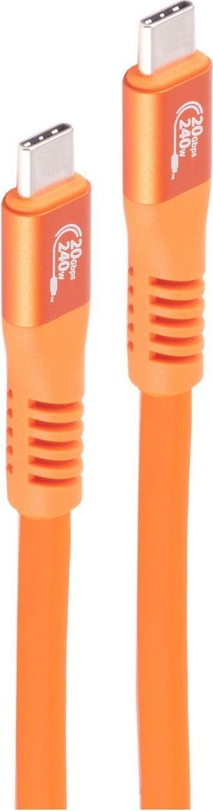 shiverpeaks ®--USB-C® Verbindungskabel, USB-C® Ladekabel, 3.2, 240W, orange, 3m (BS14-77047)
