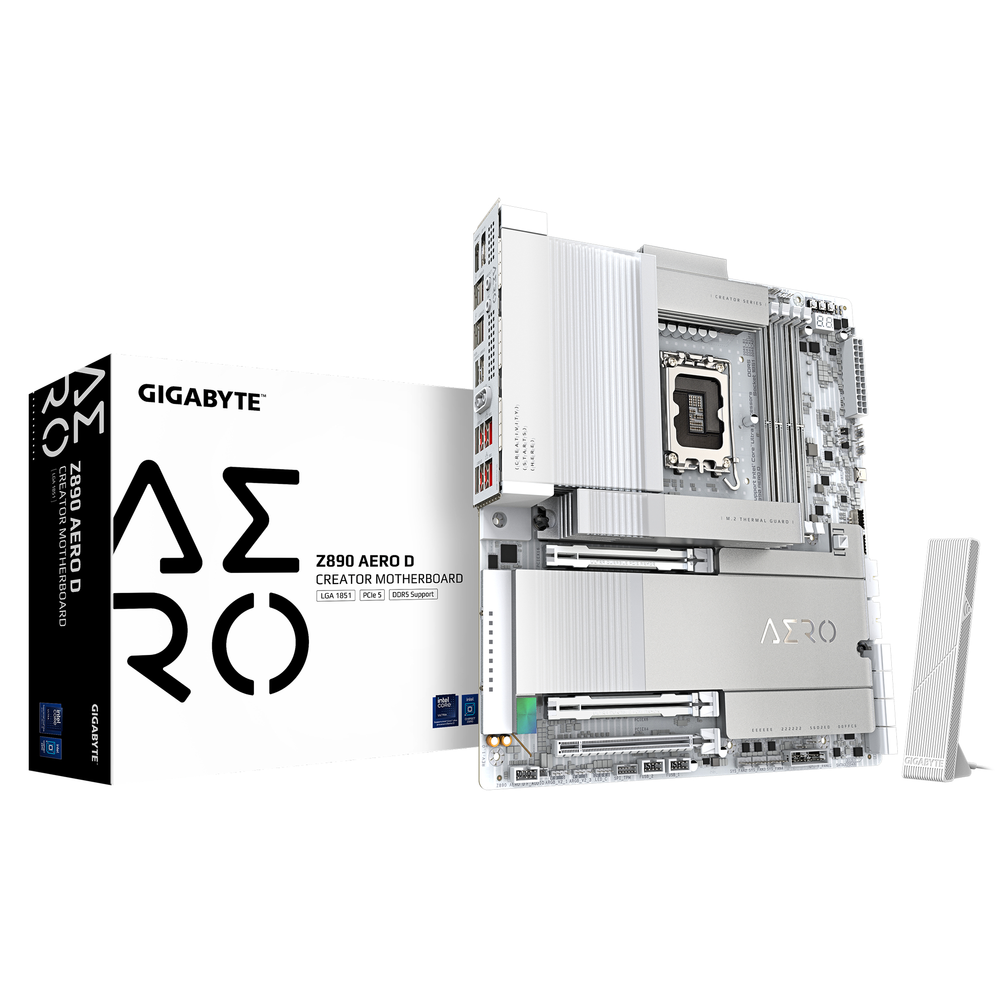 Gigabyte Z890 AERO D E-ATX Mainboard LGA 1851 Intel Z890 DDR5 Wi-Fi 7 Weiß