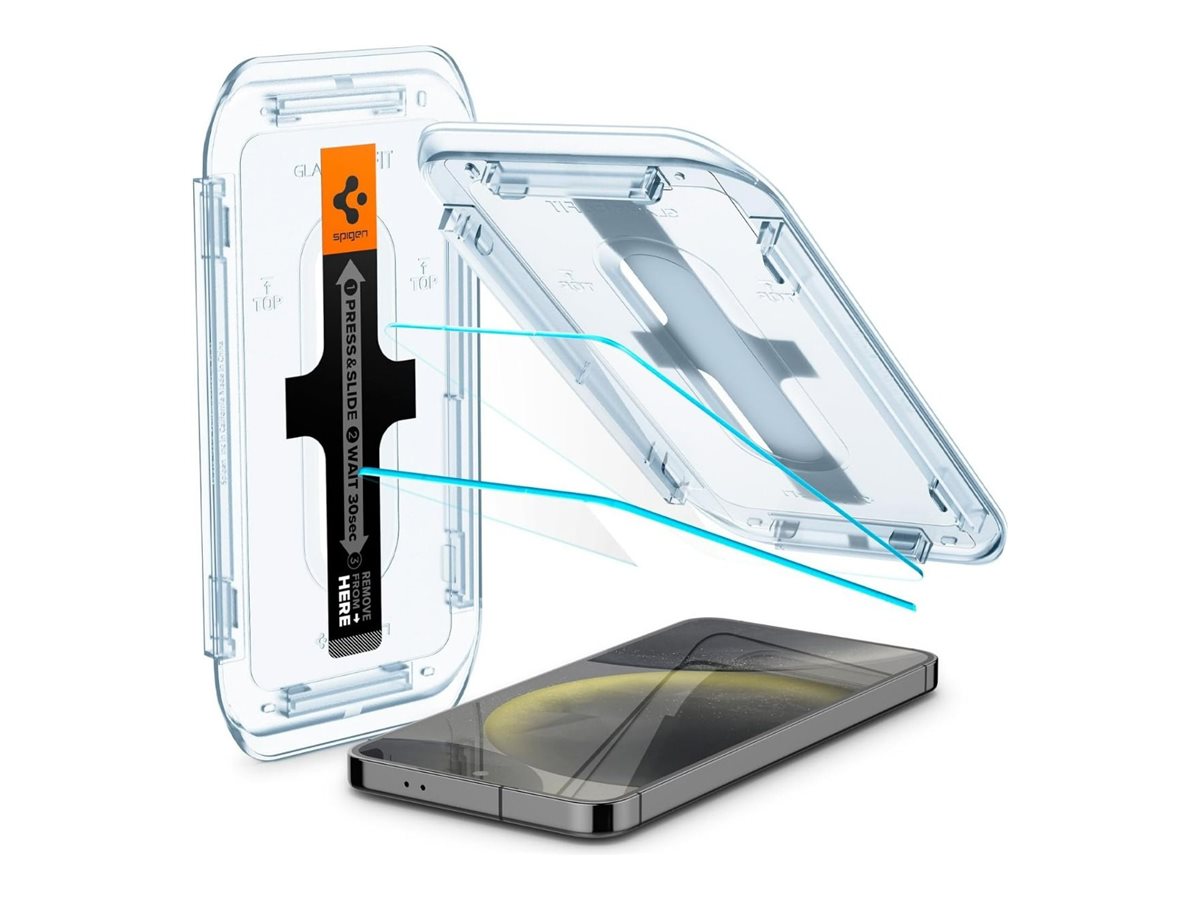 Spigen GLAS.tR EZ Fit Bildschirmschutz für Samsung Galaxy S24 Gehärtetes Glas 2 Stück Transparent