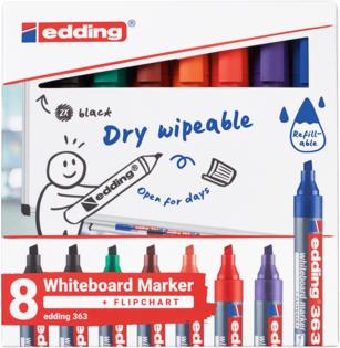 edding Whiteboardmarker 4-363-8-S2999 1-5mm sort. 8St. (4-363-8-S2999)