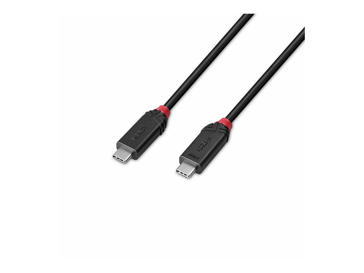Lindy Black Line USB4 Gen 3x2 USB-C Kabel 0,5 m 40 Gbit/s 240 W Schwarz