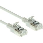 ACT Grey 3 meter LSZH U/FTP CAT6A datacenter slimline patch cable snagless with RJ45 connectors (DC7003)