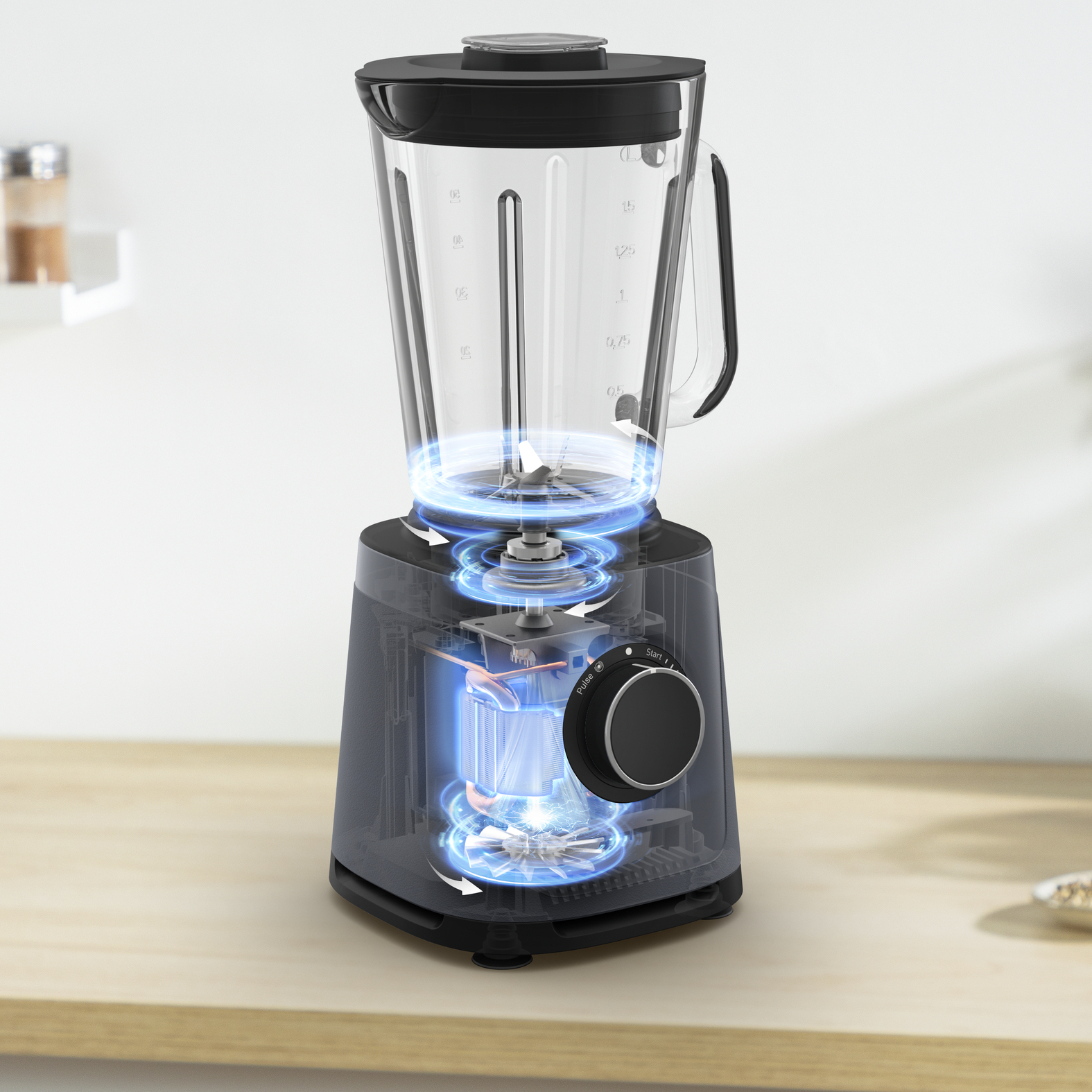 TEFAL PerfectMix Essential BL771B Standmixer 1200 W 1,75 l Grau