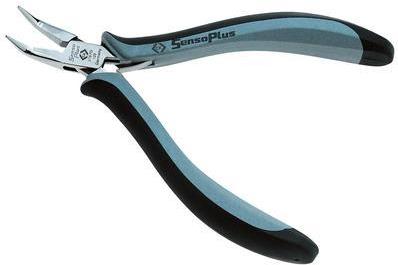 C.K Tools ESD-sichere Zange, Spitzzange, Gebogen/Glatt, 130mm (T3767D 120)