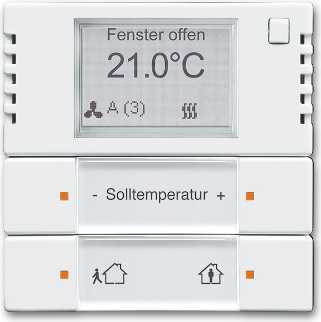Busch-Jaeger 2CKA006134A0324. Produkttyp: Thermostatischer Auslöser, Internationale Schutzart (IP-Code): IP20, Produktfarbe: Weiß. Eingangsspannung: 230 V, Eingangsfrequenz: 50 Hz. Breite: 63 mm, Höhe: 63 mm (2CKA006134A0324)