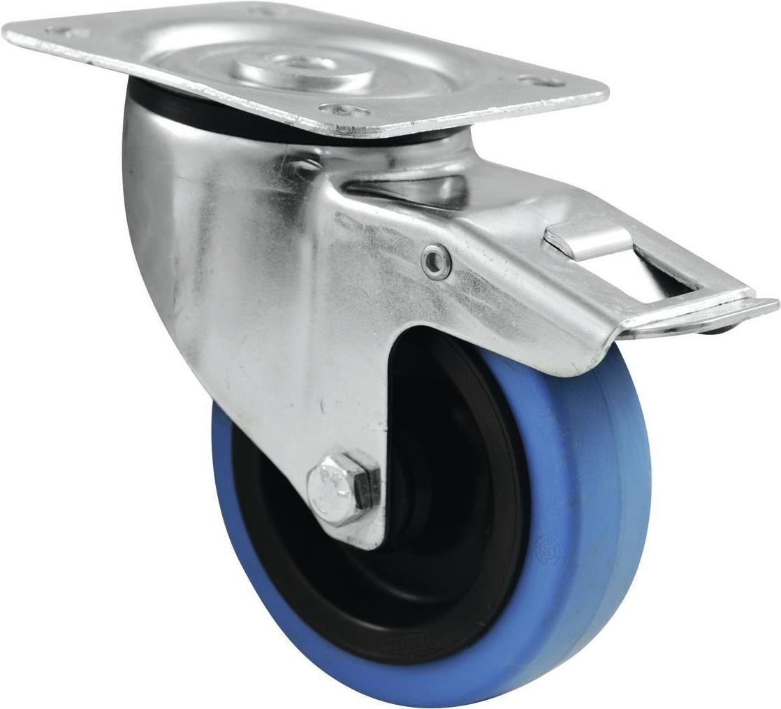 ROADINGER Lenkrolle 100mm BLUE WHEEL mit Bremse (30004007)