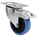 ROADINGER Lenkrolle 100mm BLUE WHEEL mit Bremse (30004007)