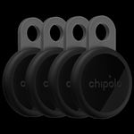 Chipolo LOOP 4er-Pack Rechargeable Bluetooth-Tracker Charcoal Apple Find My kompatibel