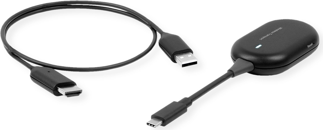 ROLINE Drahtloser P2P-Anzeige-Dongle Tx+Rx HDMI 1080P (14.01.3418)