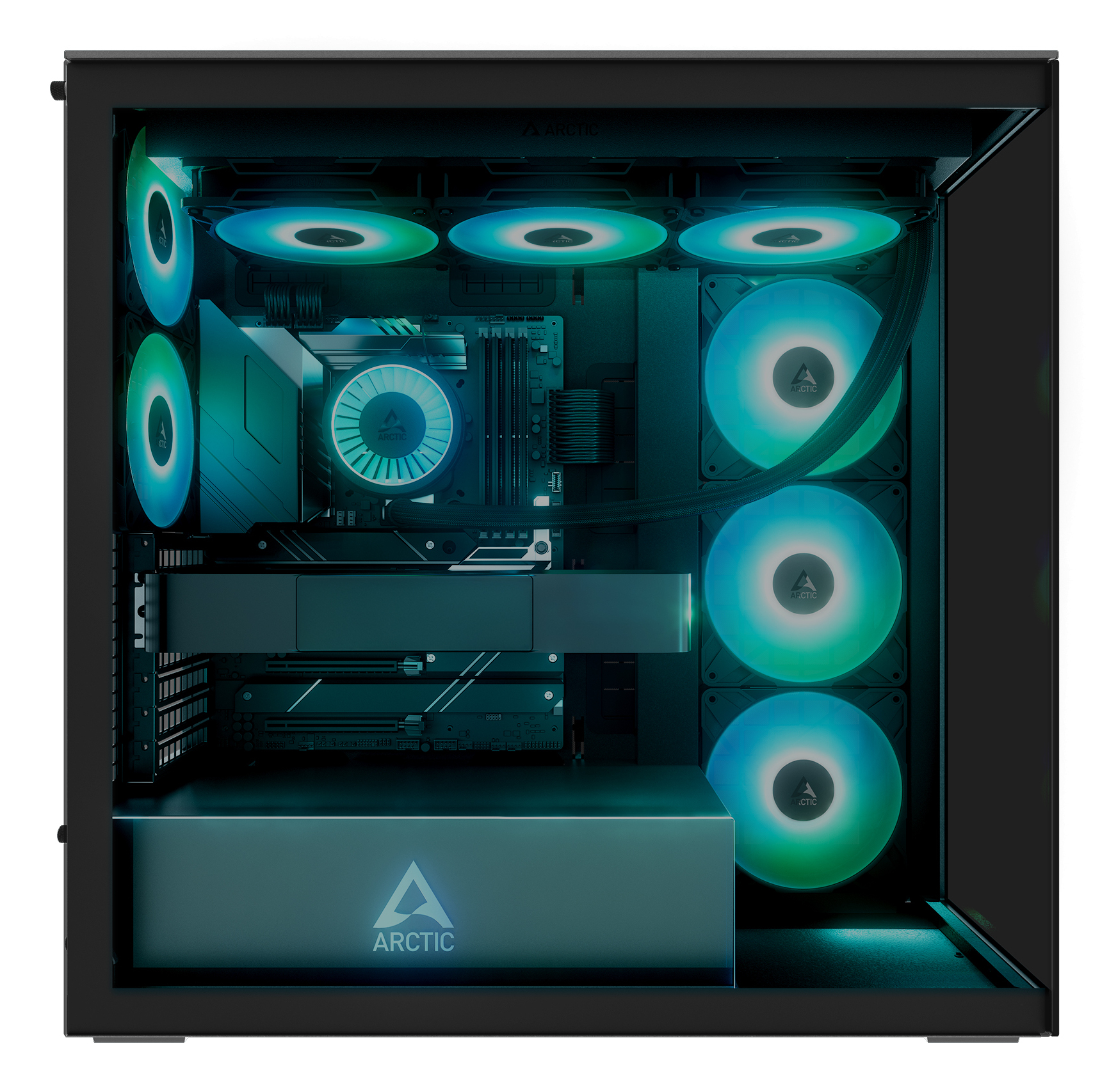 Arctic Xtender PC-Gehäuse Midi Tower E-ATX USB Typ C Schwarz