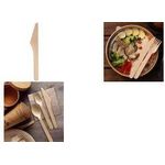 NATURE Star Holz-Messer, gewachst, Länge: 165 mm aus Birkenholz, mit pflanzlicher Wachsschicht, geschliffen - 1 Stück (388552)