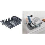 metaltex Spülkorb Smartex, aus PP, grau mit Besteckablage, seitliche Halterungen für Flaschen oder - 1 Stück (325095000)