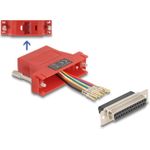 Delock D-Sub 25 Pin Buchse zu RJ45 Montagesatz rot (67118)