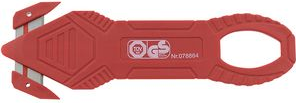 WEDO Safety-Folienschneider, rot verdeckt liegende Klinge zum Schutz vor Schnittverletzungen - 1 Stück (78 864)