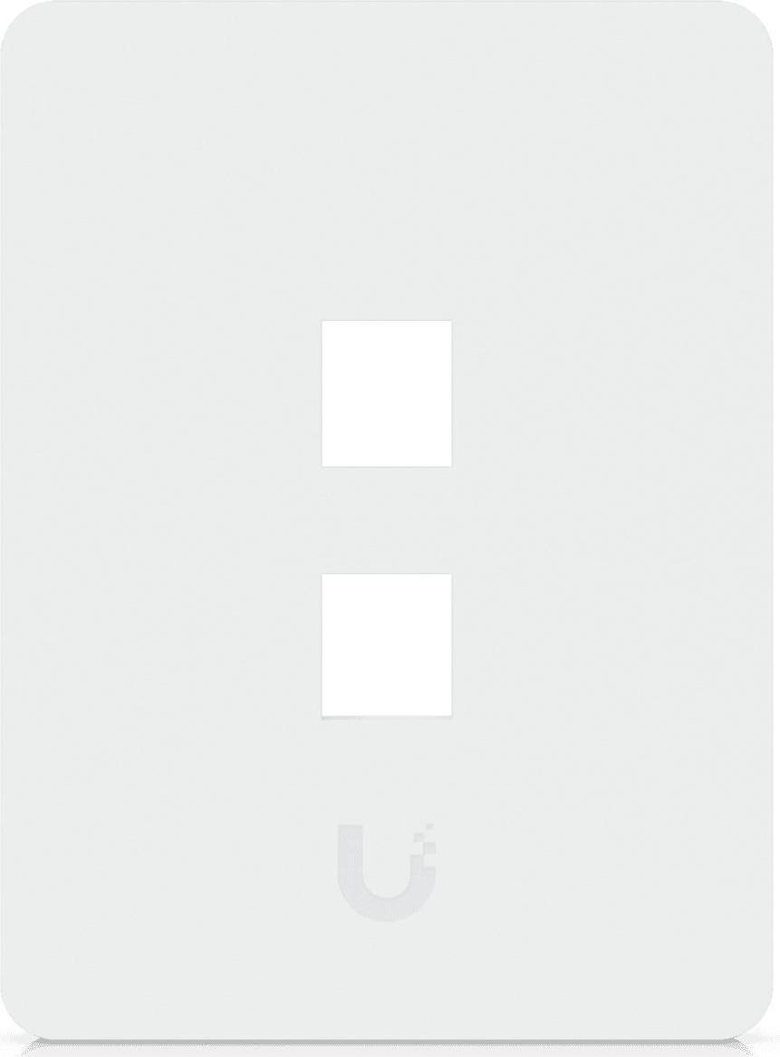 Ubiquiti Universal keystone wall plate clean, customizable finish. 2P (UACC-WP-KEYSTONE-V-2P)