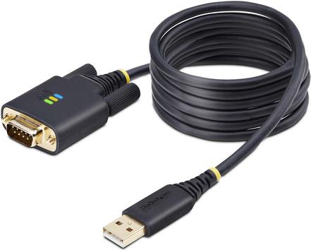 StarTech.com 6.6ft (2m) USB to Serial Adapter Cable, COM Retention, RS232 (1P6FFC-USB-SERIAL)