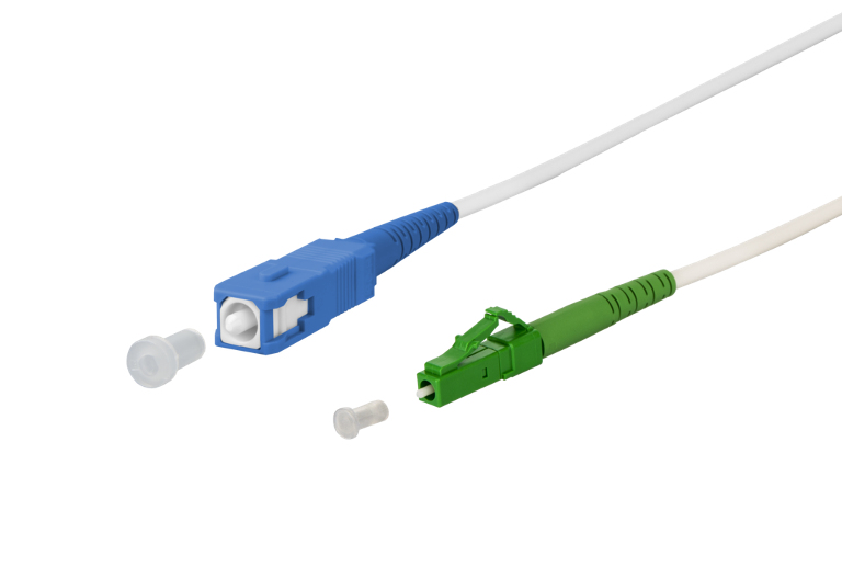 METZ CONNECT OpDAT Patchkabel SC/UPC - LC/APC OS2 2 m Weiß