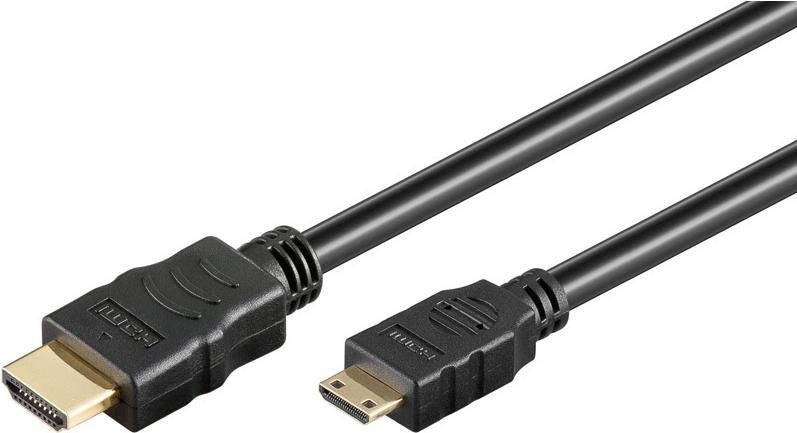 Wentronic High Speed Mini HDMI Kabel mit Ethernet schwarz - Länge: 1,50 m