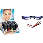 WEDO Lesebrille, mit Federbügel, 30er Display, sortiert mit Rahmen, Gläser aus Kunststoff in 4 Dioptrienstärken - 1 Stück (271 33099)