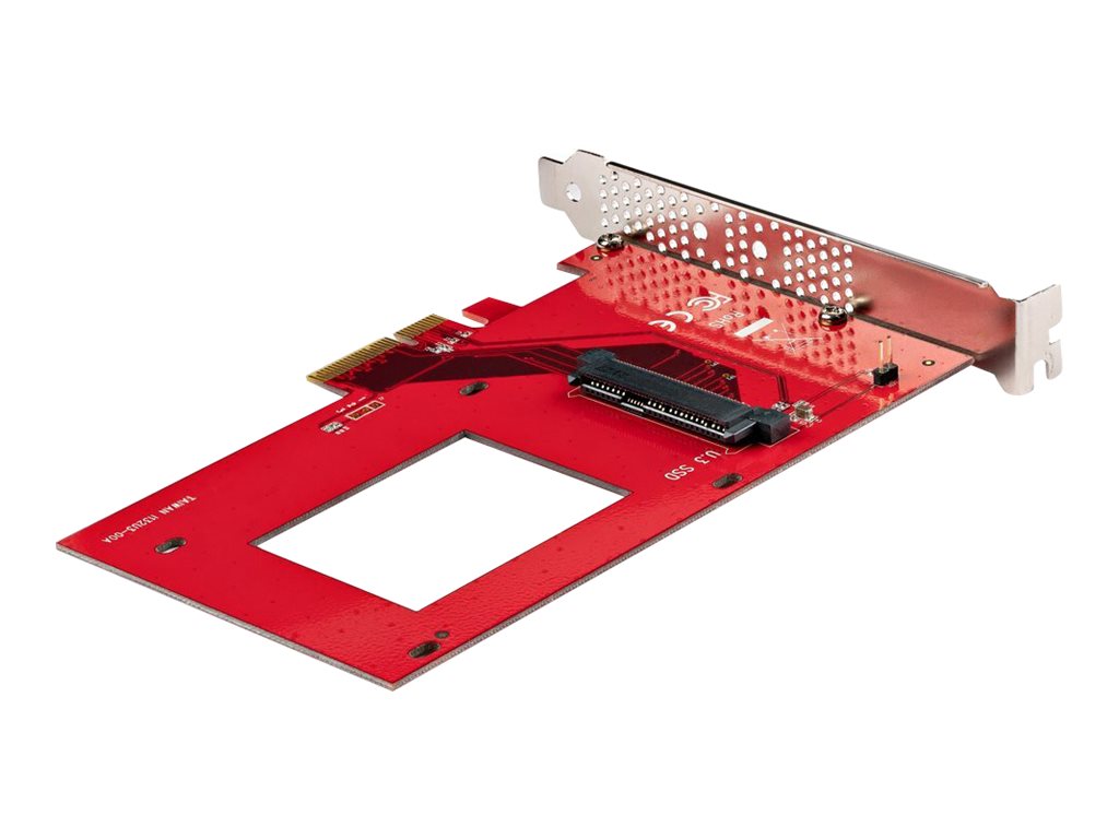 Startech U.3 PCIe Adapterkarte für 2.5" U.3 NVMe SSDs PCIe 4.0 x4 Rot