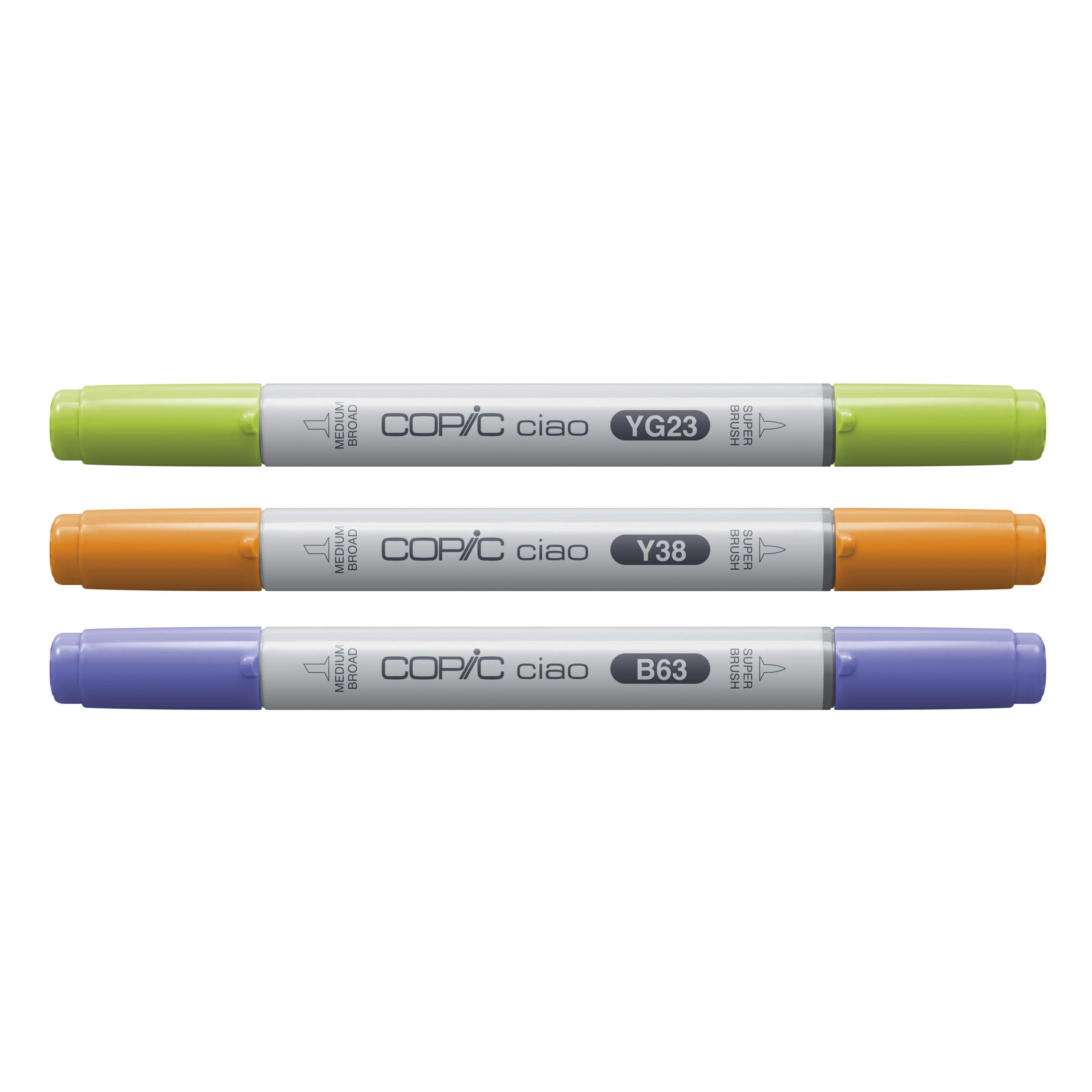 Copic Ciao Botanic Palette Layoutmarker-Set 3 St. Blau Grün Orange