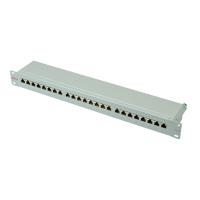 ROLINE Kat. 6 / Class E 48,30cm (19")-Patchpanel, 24P, geschirmt, lichtgrau (26.11.0351)