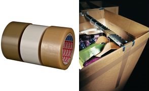 tesapack Verpackungsklebeband 4124, aus PVC, 50 mm x 66 m extrem reißfest, klebstark, Klebemasse aus Naturkautschuk, - 6 Stück (04124-00343-00)