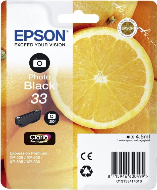 Epson Ink/33 Oranges 4.5ml PBK SEC (C13T33414022)
