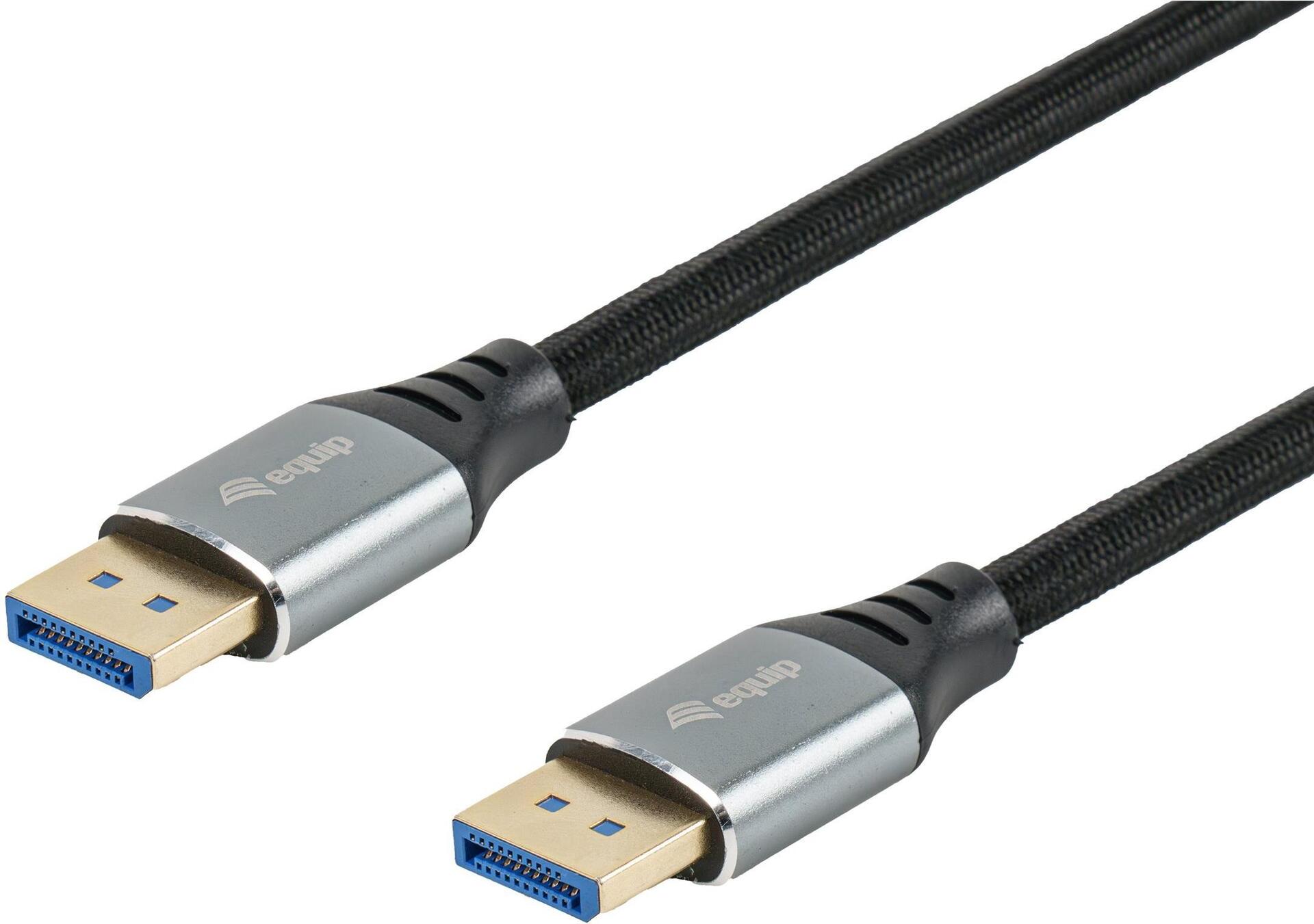 Equip DisplayPort 2.1 St/St 3.00m16K/60Hz komp.HDCP Alum. gr - Digital/Display/Video (119283)