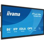 iiyama 86" Stylish IFP, iiWare21E (EDLA -Google-GMS-apps), Android 14, Octa-core SOC, 8/128GB, 40-Points DeepContrast IR+ with Optical Bonding, 3840x2160, UHD IPS panel, Metal Housing, NFC, PIR (Motion sensor), Speakers 2x 20W front facing + 20W subwoofer, 8-Arr (TE8615A-B2AG)