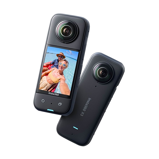 Insta360 X3 360°-Action-Kamera 72 MP 5K Ultra HD WLAN Schwarz