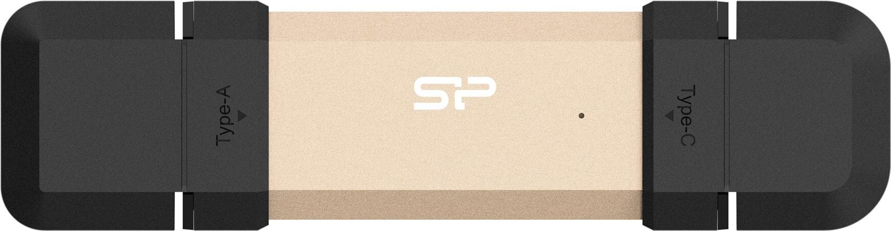 Silicon Power DS72 USB-Stick 1 TB USB Type-A / USB Type-C 3.2 Gen 2 (3.1 Gen 2) Gold (SP001TBUC3S72VPG)