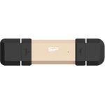 Silicon Power DS72 USB-Stick 1 TB USB Type-A / USB Type-C 3.2 Gen 2 (3.1 Gen 2) Gold (SP001TBUC3S72VPG)