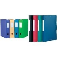 ELBA Sammelbox Memphis, Füllhöhe: 80 mm, DIN A4, grün aus PP, Stärke: 0,7 mm, mit beschriftbarem Rückenschild und (98802914)