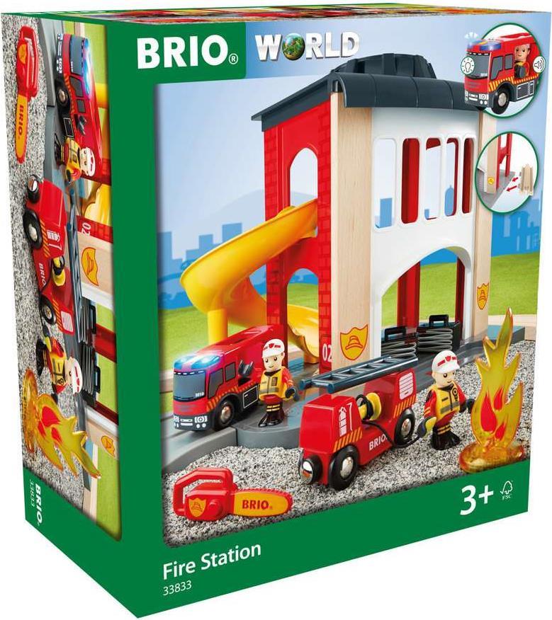 BRIO Große Feuerwehr-Station mit Einsatzfahrzeug (63383300)