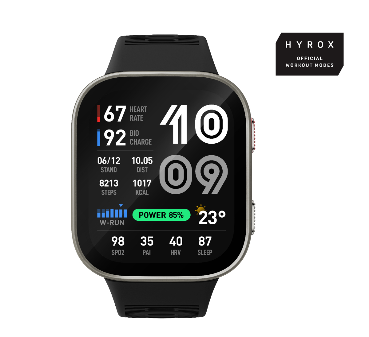 Amazfit Bip Max 2.07" AMOLED Smartwatch Silber