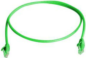 Telegärtner 100008515 RJ45 Netzwerkkabel, Patchkabel CAT 6 3.0 m Grün Flammwidrig, mit Knickschutztülle 1 St.