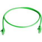 Telegärtner 100008515 RJ45 Netzwerkkabel, Patchkabel CAT 6 3.0 m Grün Flammwidrig, mit Knickschutztülle 1 St.