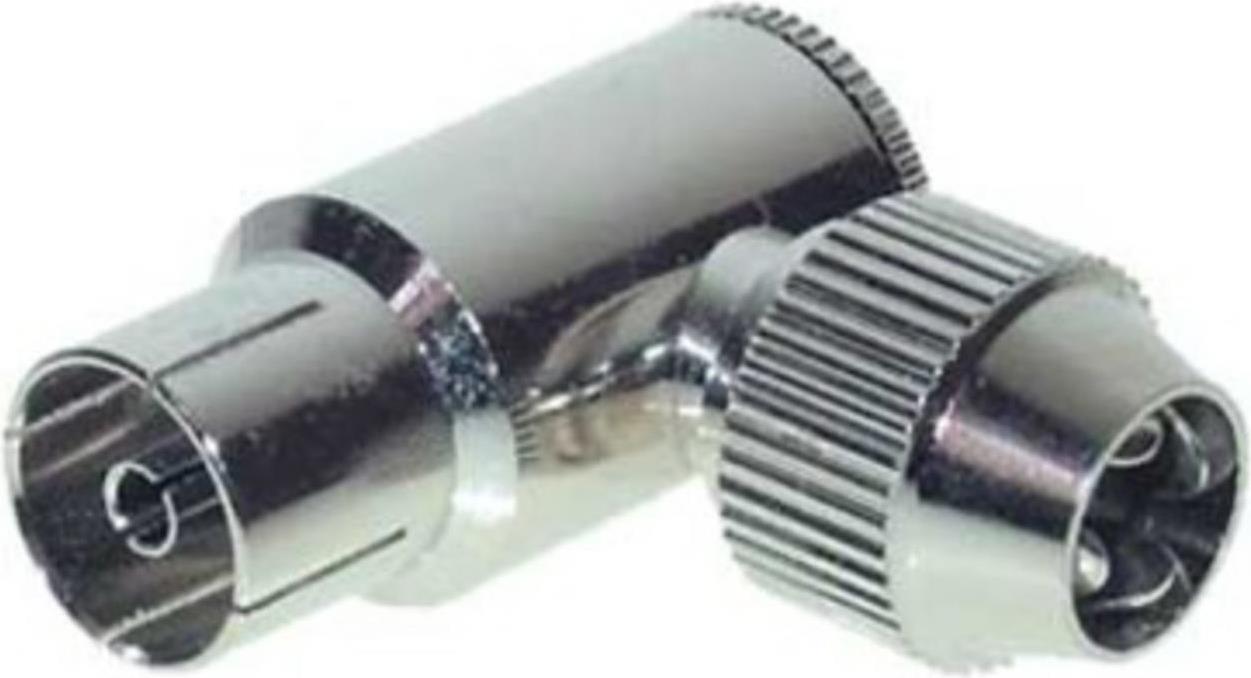 S/CONN maximum connectivity Koaxial-Winkelkupplung, Schraubanschluß, Metall, CE (82021-1M)