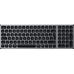 Satechi ST-ACBKM-DE. Tastatur Formfaktor: Standard. Tastatur-Stil: Gerade. Geräteschnittstelle: Bluetooth, Tastatur-Schlüsselschalter: Halbmechanischer Schlüsselschalter, Tastaturaufbau: QWERTZ. Typ der Hintergrundbeleuchtung: LED. Empfohlene Nutzung: Haus. Produktfarbe: Schwarz, Grau (ST-ACBKM-DE)