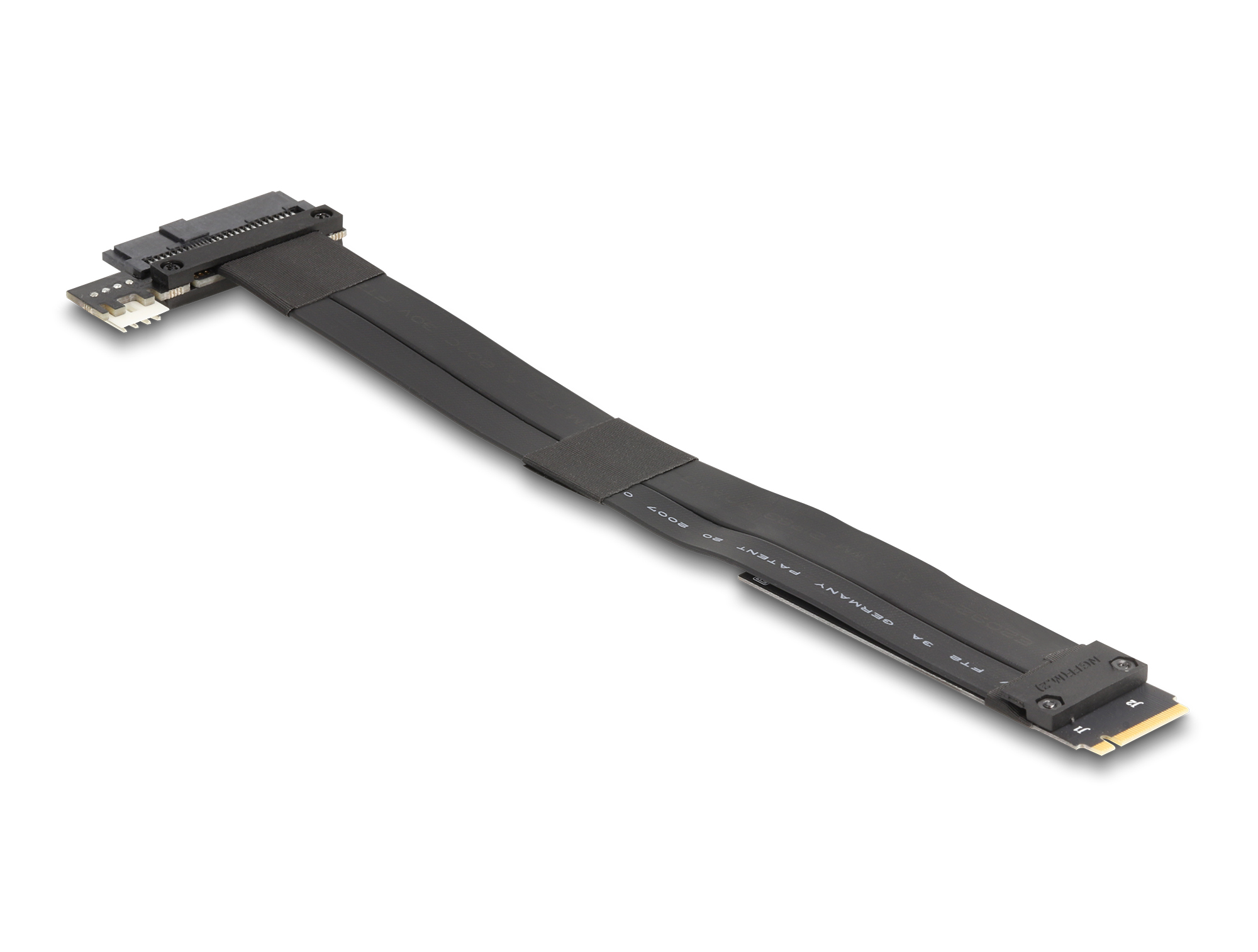 Delock M.2 Key M zu U.2 SFF-8639 NVMe Adapter mit 20 cm Kabel Schwarz