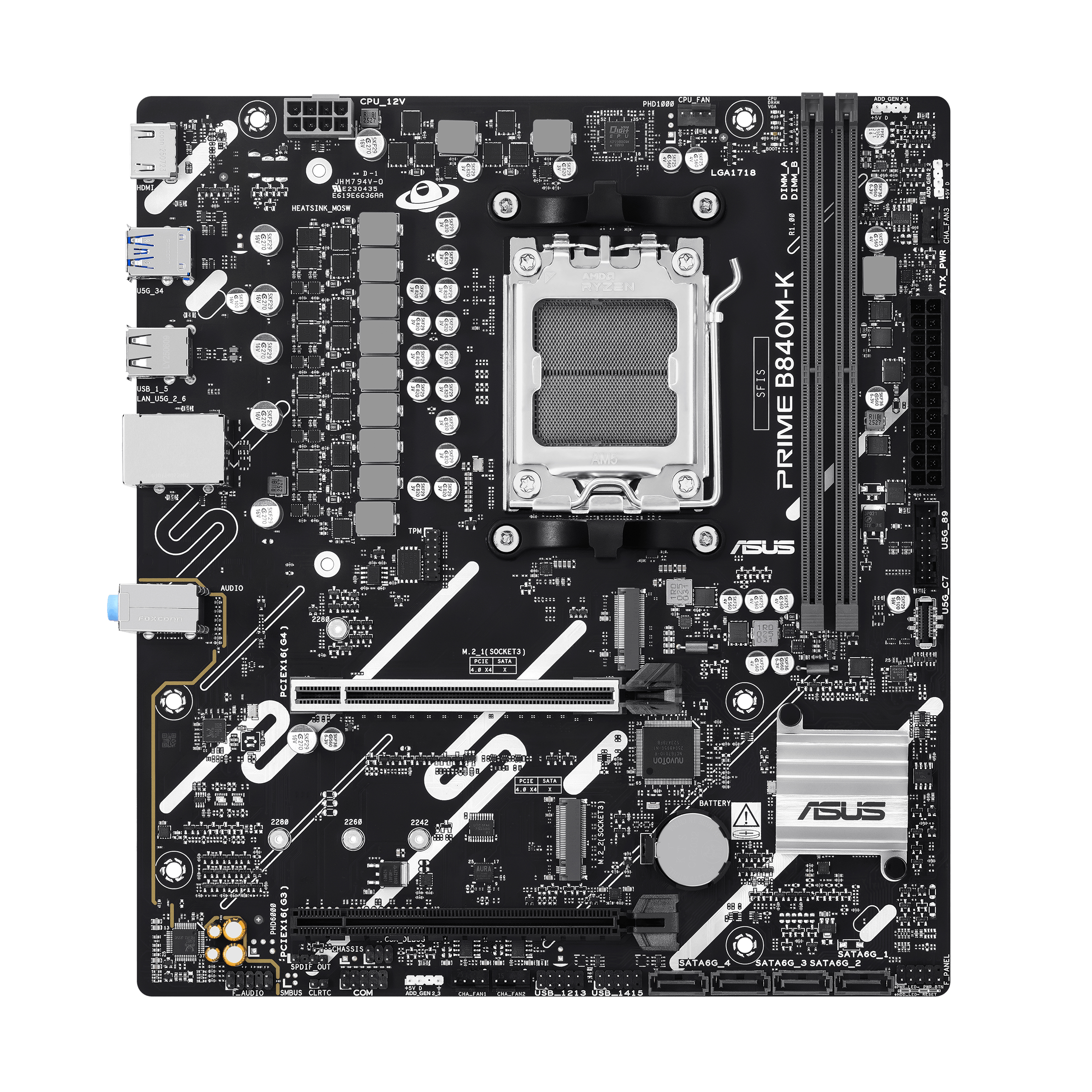 ASUS Prime B840M-K Mainboard Micro ATX Socket AM5 Schwarz