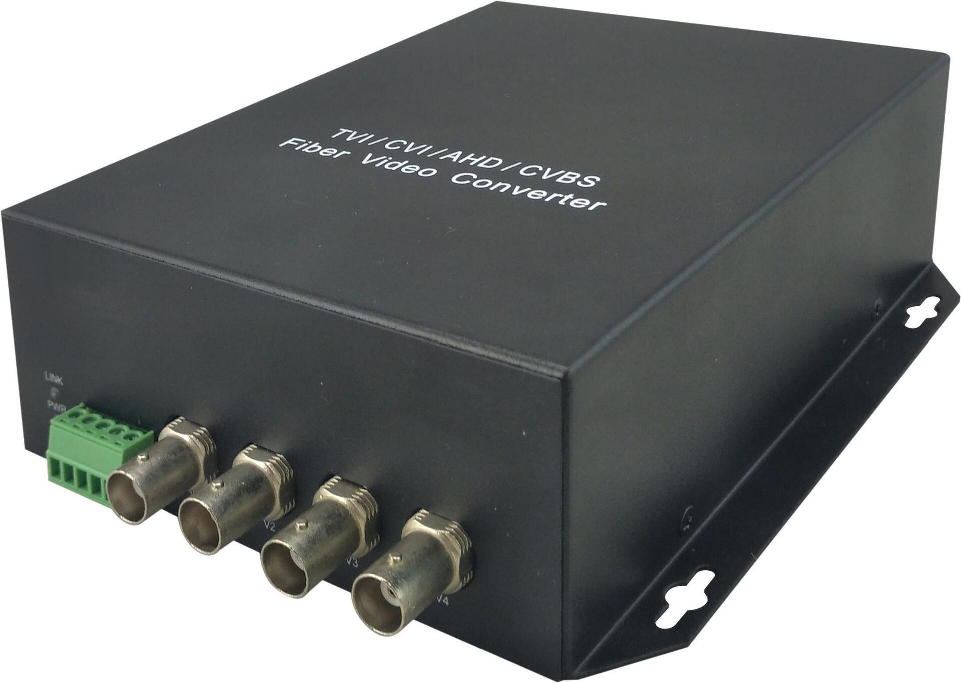 LevelOne AVF-1401 Video Extender 4-Kanal BNC Glasfaser 20 km Schwarz