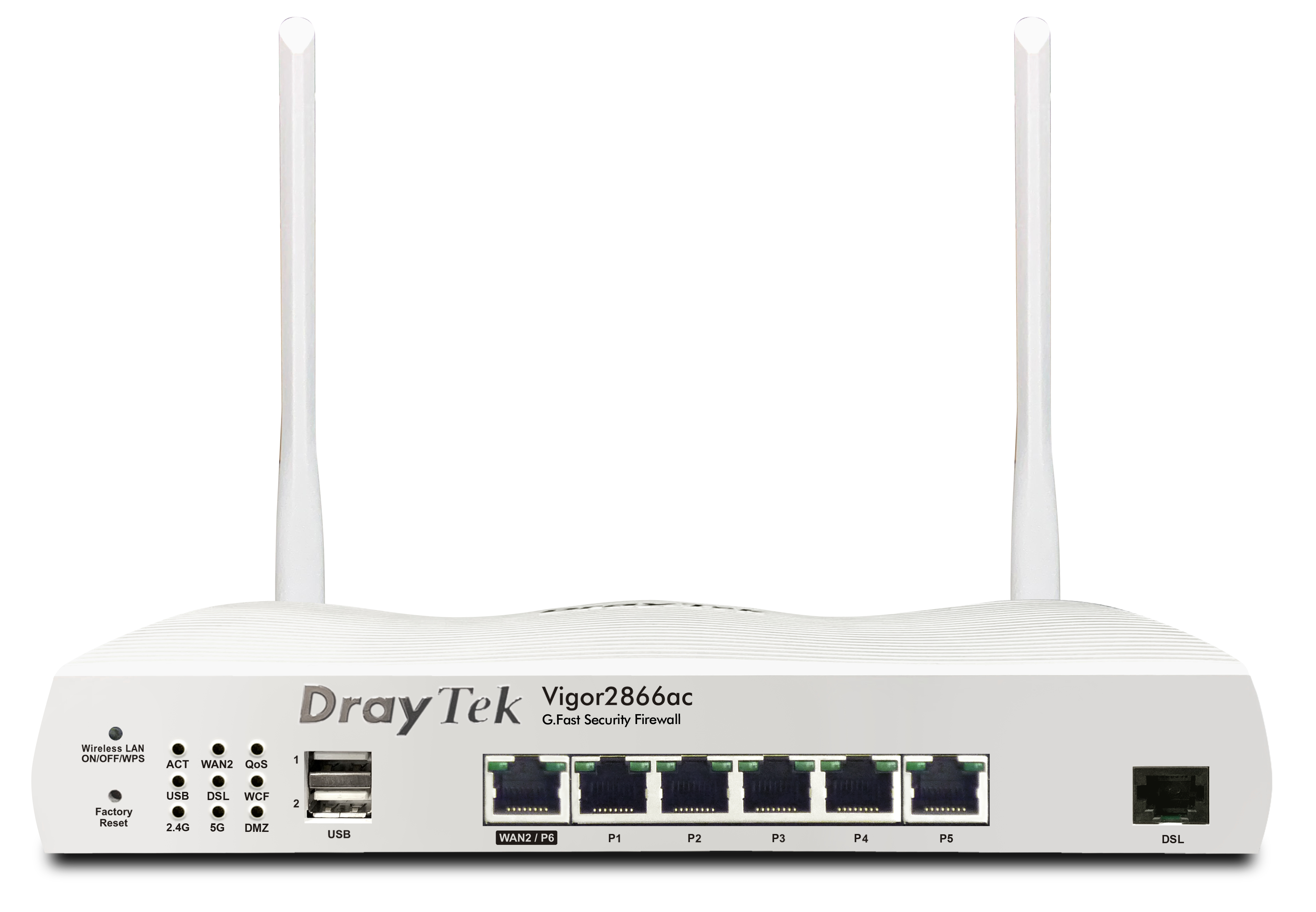 DrayTek Vigor 2866Vac WLAN-Router Wi-Fi 5 Dual-Band Gigabit Ethernet Weiß