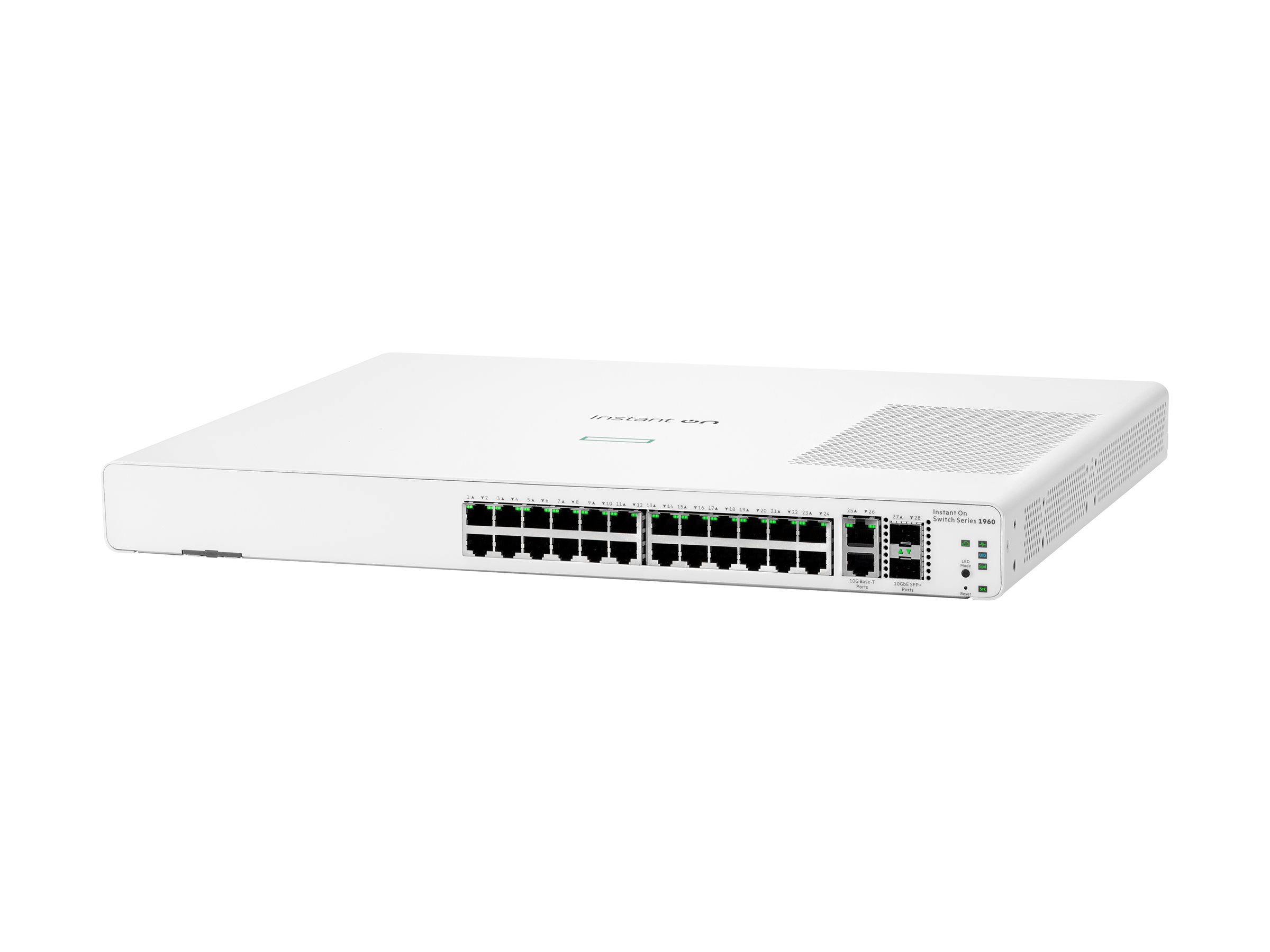 HPE Networking Instant On 1960 24G 2XGT 2SFP+ Switch 24-Port Managed 128 Gbps Weiß