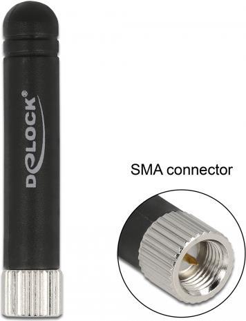 Delock LPWAN Antenna SMA plug 1,6 dBi omnidirectional fixed (12713)