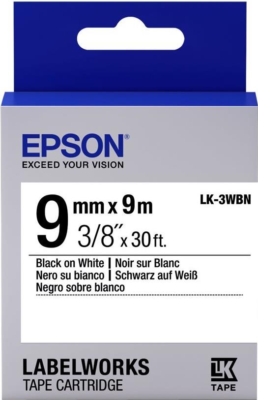 EPSON POS Epson Label Cartridge Standard LK-3WBN Standard Black/White 9mm (9m) (C53S653003)