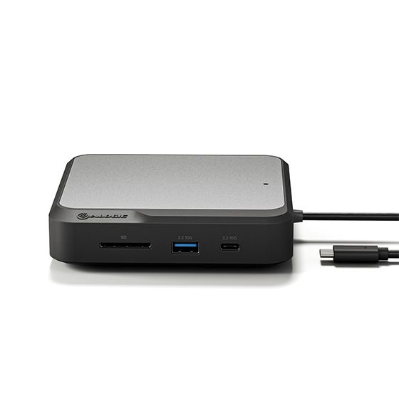 Alogic CD2 Dockingstation USB-C 2x DisplayPort Gigabit Ethernet 100 W Schwarz/Grau